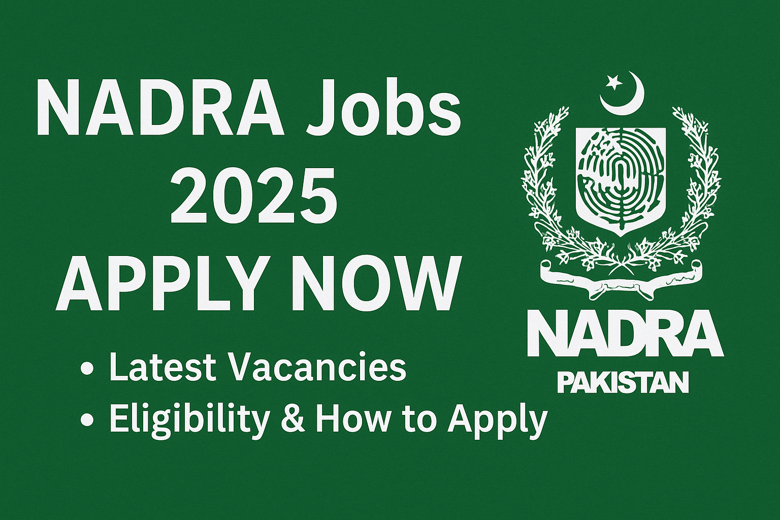 NADRA Jobs 2025